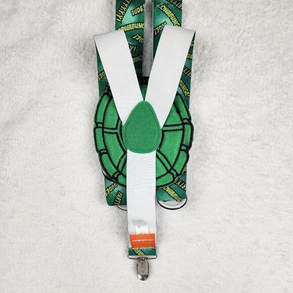 Teenage Mutant Ninja Turtles Green Suspenders with Pins - Picture 7 of 8